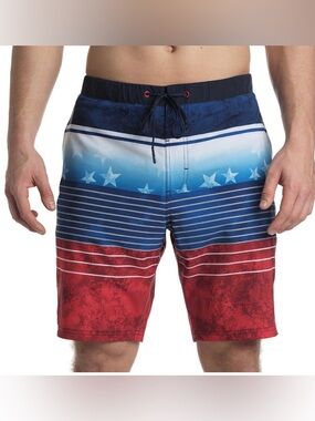 ZeroXposur Men’s Patriotic Swim Trunks Size L or XXL UPF 50 Quick Dry